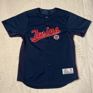 True Fan MLB Minnesota Twins Joe Mauer Stitched Baseball Jersey Youth Medium M